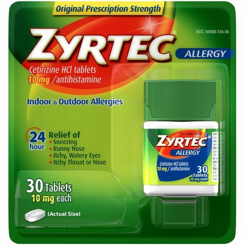 MEDICATION;ZYRTEC;30 TABS